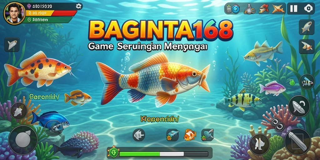 Screenshot gameplay <strong>BAGINTA168</strong> menampilkan suasana memancing yang tenang dan menawan.