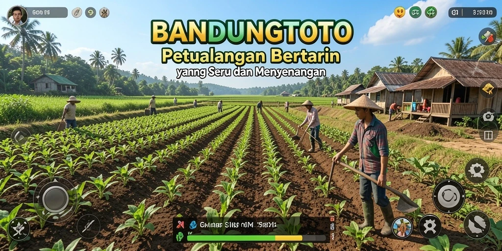 Tangkapan layar menunjukkan petualangan seru dalam bertani di BANDUNGTOTO.