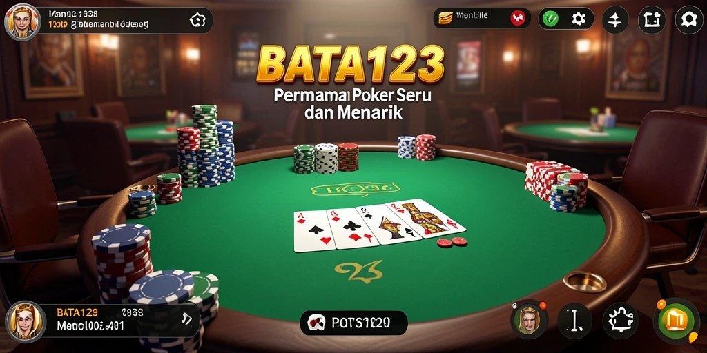 Tampilan seru dan menegangkan dari permainan Poker di BATA123.
