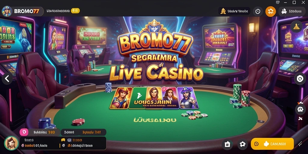 Tampilan gameplay Live Casino yang menarik dari BROMO77.