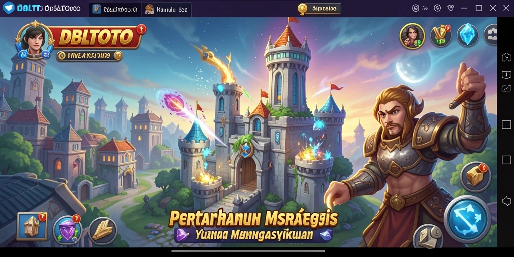 Tampilan gameplay menara pertahanan yang seru dan menantang di DBLTOTO.