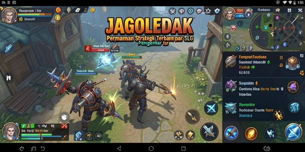 Screenshot JAGOLEDAK menampilkan aksi seru di medan perang.