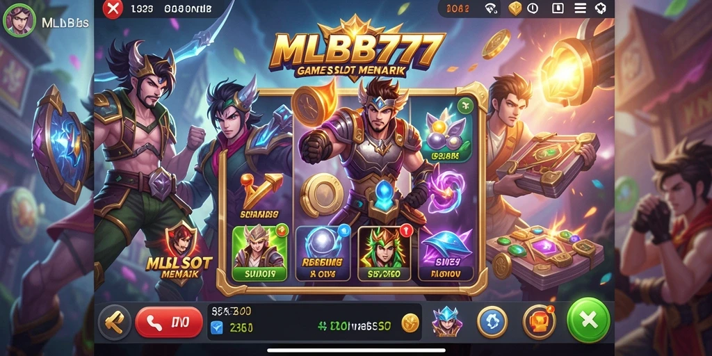 Tampilan gameplay Slot MLBB777 yang memukau dan mengasyikkan.