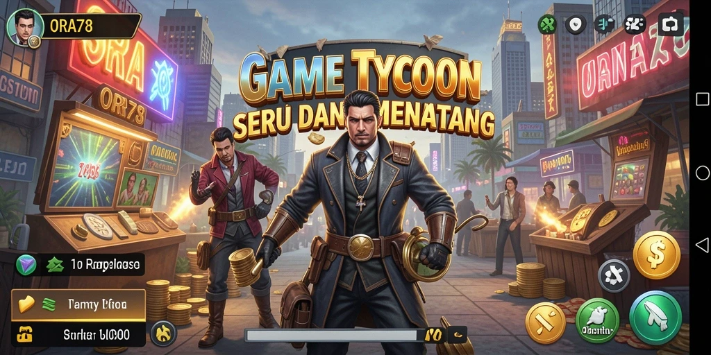 Gameplay Tycoon yang menarik di ORA78.