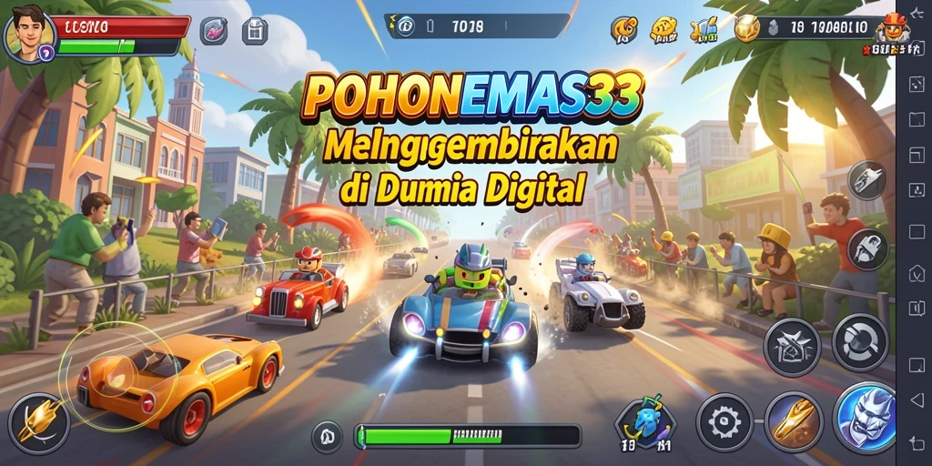 Gameplay POHONEMAS33 yang mendebarkan dan penuh aksi balapan.