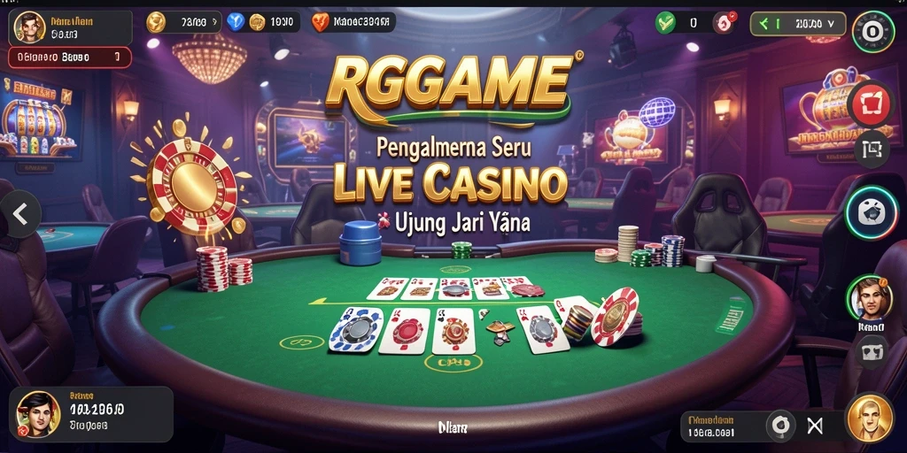 Tampilan gameplay Live Casino RPGAME yang mendebarkan dan interaktif.
