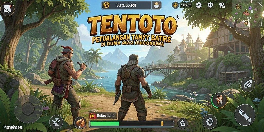 Screenshot gameplay TENTOTO menampilkan petualangan seru di dunia terbuka.